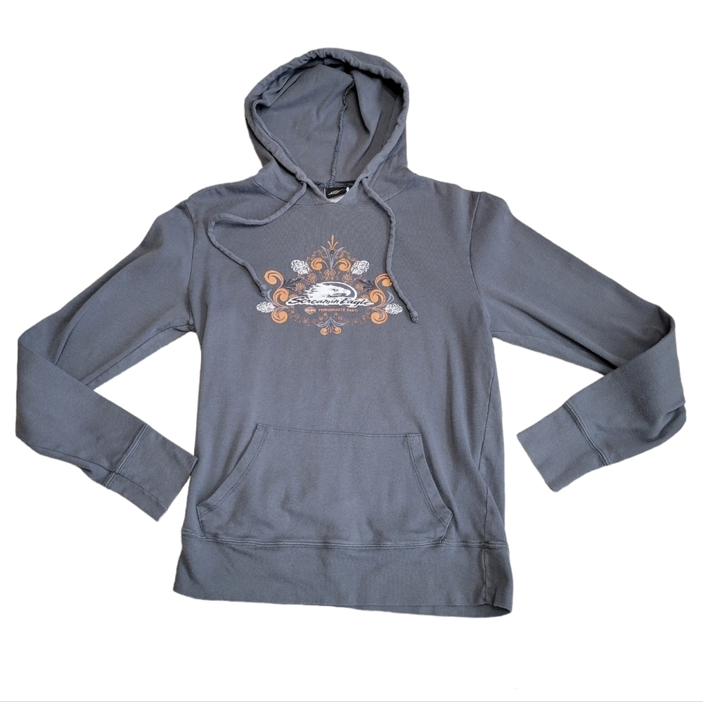 Harley Davidson sweatshirt Girls Size Small Gray